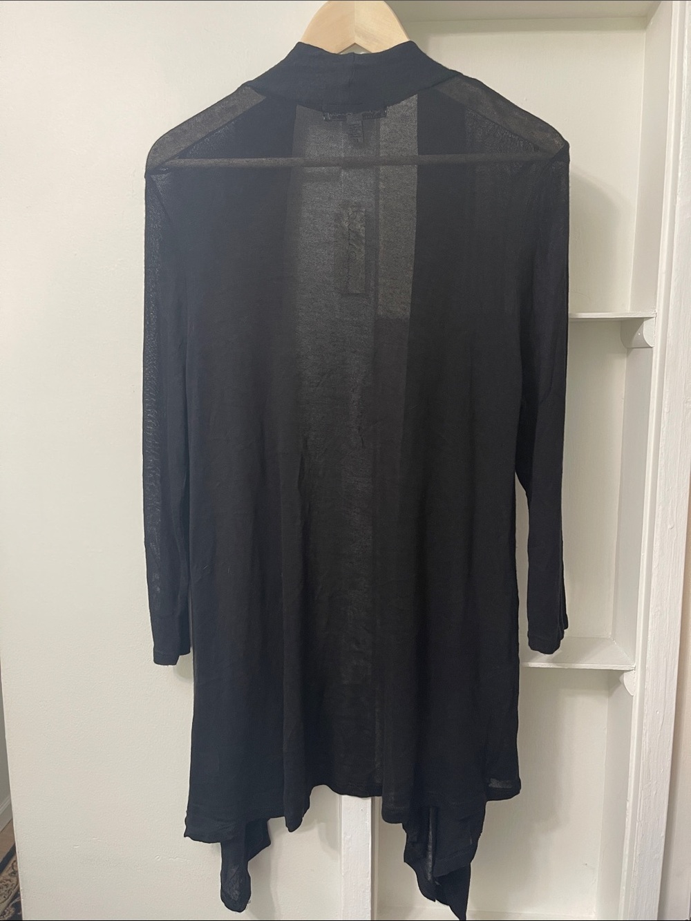 SPARKLED French Laundry NWT Black Open Front Cardigan Studded Longline Size M - Picture 10 of 12